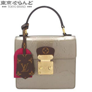 Louis Vuitton Spring Street Monogram Vernis Handbag Metallic Gray